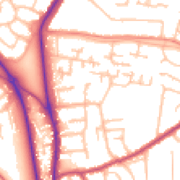 Daytime road noise heatmap for BR6 6DL