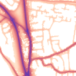 Daytime road noise heatmap for BR6 6JX