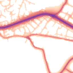 Daytime road noise heatmap for BR6 7AY