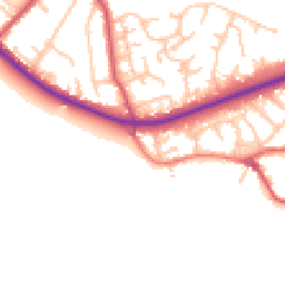 Daytime road noise heatmap for BR6 7BQ