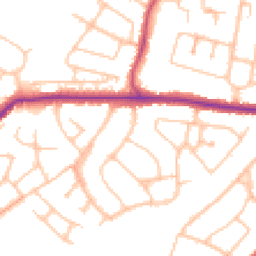 Daytime road noise heatmap for BR6 8ED