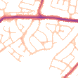 Daytime road noise heatmap for BR6 8EG