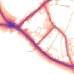 Daytime road noise heatmap for BR6 8PQ