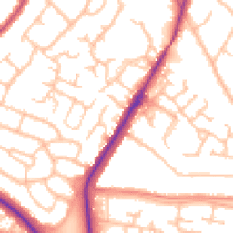 Daytime road noise heatmap for BR6 9LA