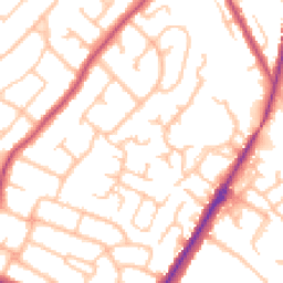 Daytime road noise heatmap for BR6 9TU