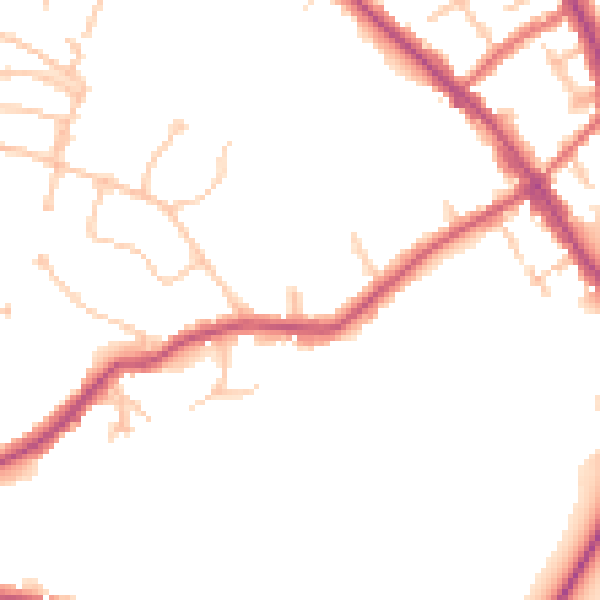 Daytime road noise heatmap for BR7 5BJ