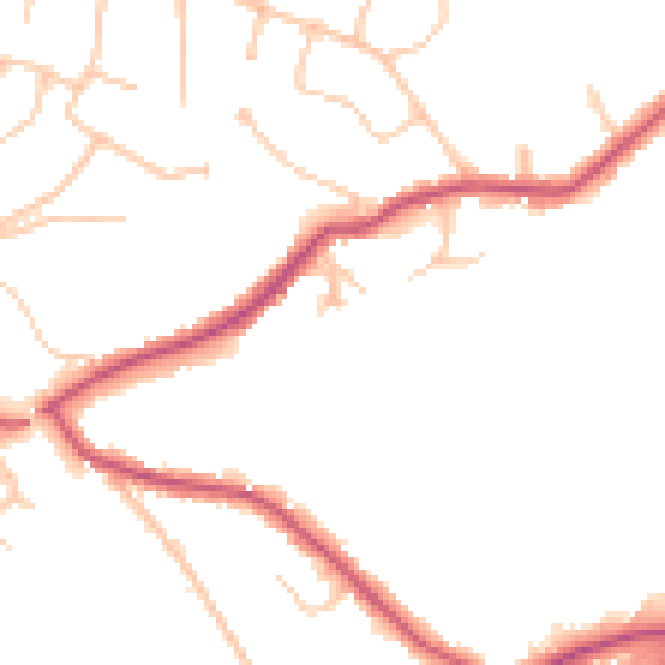 Daytime road noise heatmap for BR7 5HE