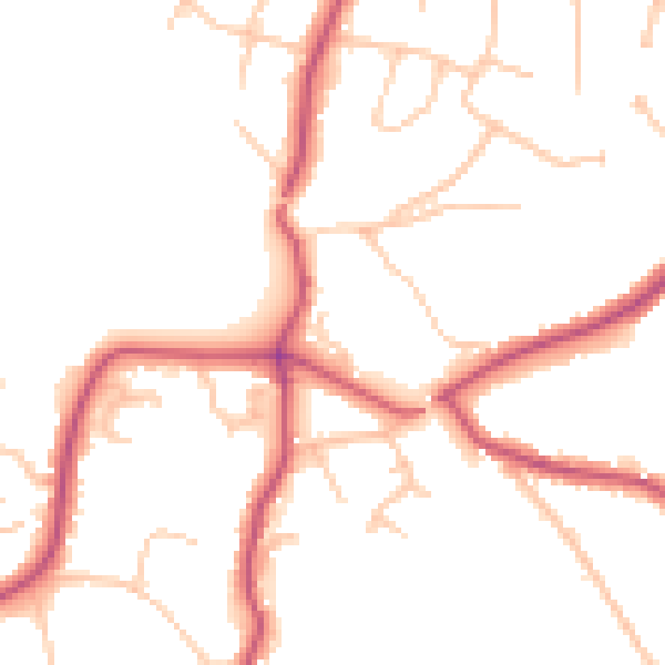 Daytime road noise heatmap for BR7 5RJ