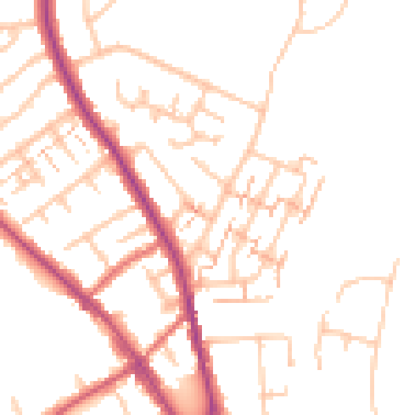 Daytime road noise heatmap for BR7 6BH