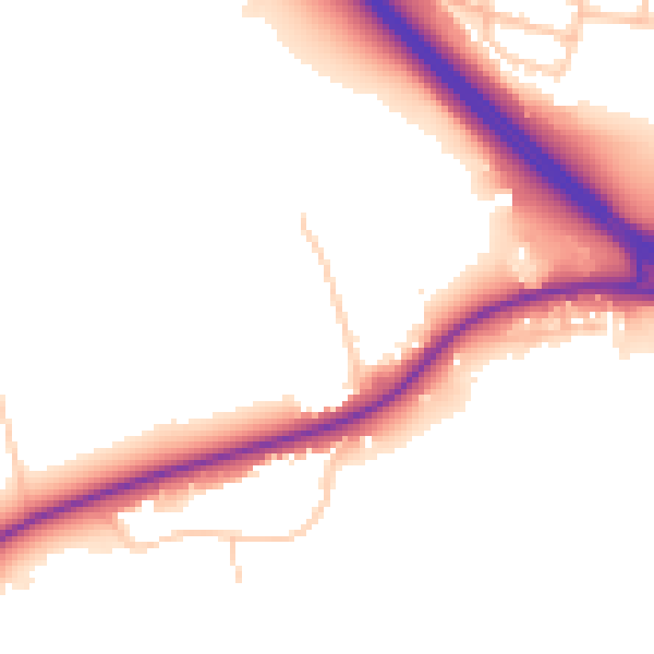 Daytime road noise heatmap for BR7 6HF