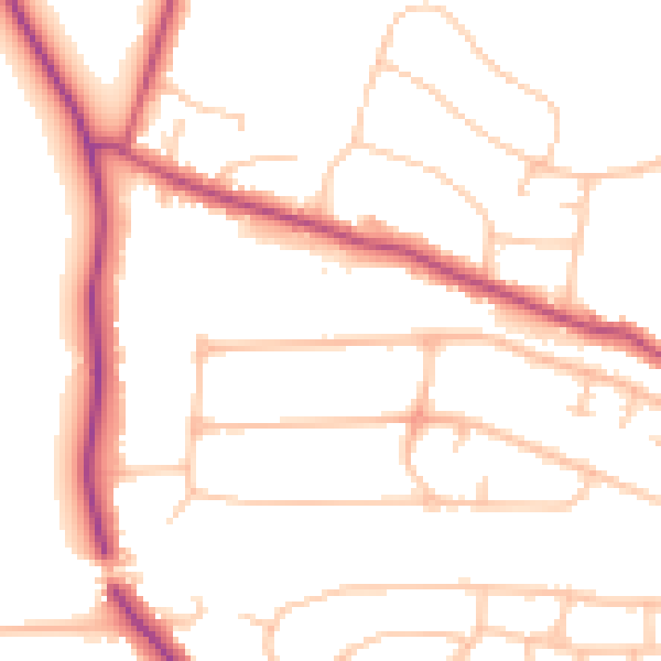 Daytime road noise heatmap for BR7 6RE