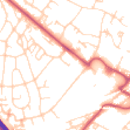Daytime road noise heatmap for BR8 7DA