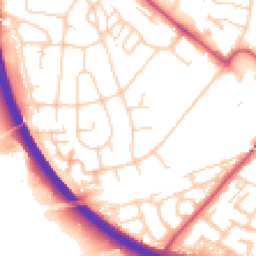 Daytime road noise heatmap for BR8 7DB