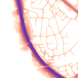 Daytime road noise heatmap for BR8 7DP