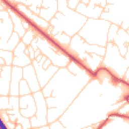 Daytime road noise heatmap for BR8 7DY