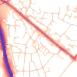 Daytime road noise heatmap for BR8 7EQ