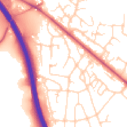 Daytime road noise heatmap for BR8 7ES