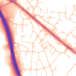 Daytime road noise heatmap for BR8 7EX