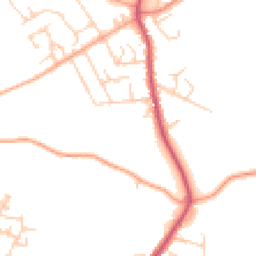 Daytime road noise heatmap for BR8 7FW