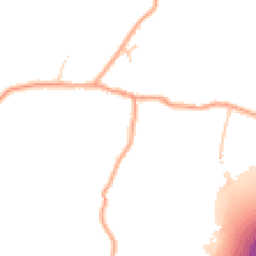 Daytime road noise heatmap for BR8 7PR