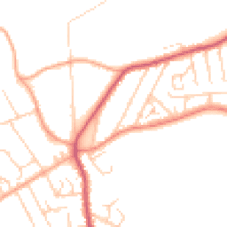 Daytime road noise heatmap for BR8 7WA