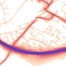 Daytime road noise heatmap for BR8 8NL