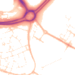 Daytime road noise heatmap for BS14 0BB