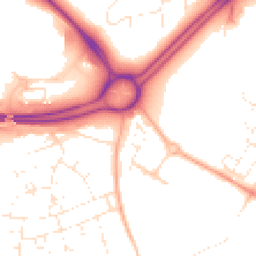 Daytime road noise heatmap for BS14 0BY