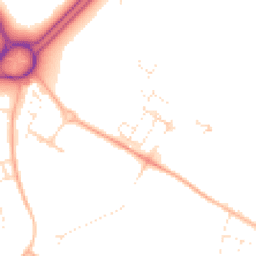 Daytime road noise heatmap for BS14 0GG
