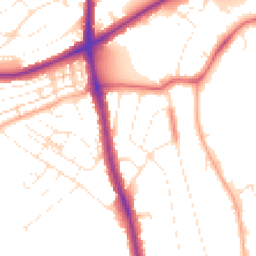 Daytime road noise heatmap for BS14 9ED