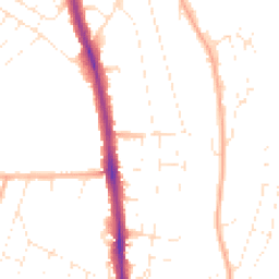Daytime road noise heatmap for BS14 9JJ