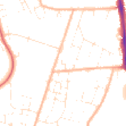 Daytime road noise heatmap for BS14 9TE