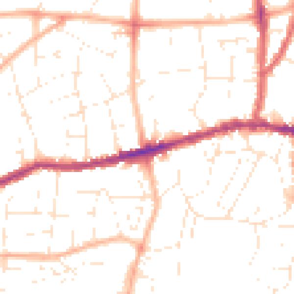 Daytime road noise heatmap for BS15 1BD