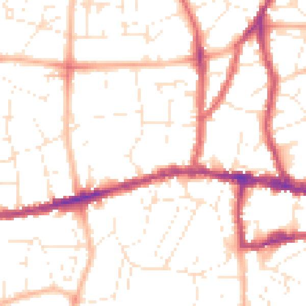 Daytime road noise heatmap for BS15 1HX