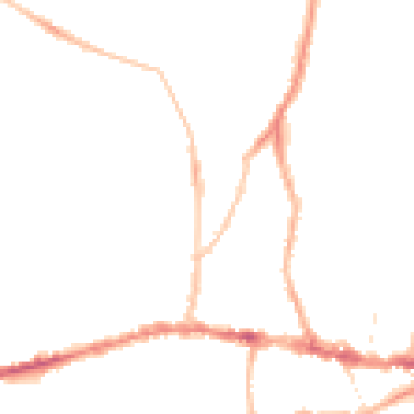 Night-time road noise heatmap for BS15 1JA