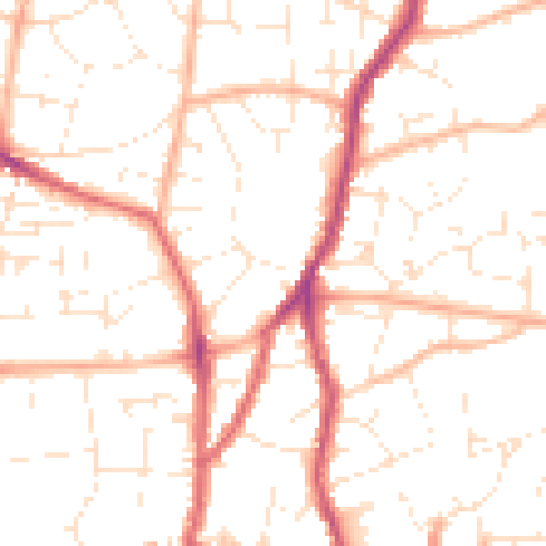 Daytime road noise heatmap for BS15 1PF