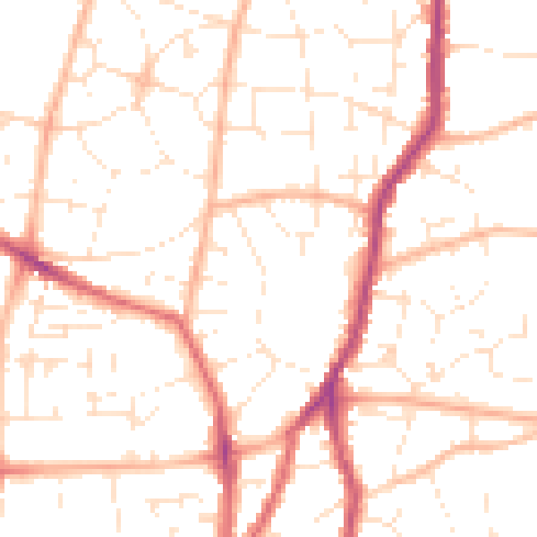 Daytime road noise heatmap for BS15 1PL