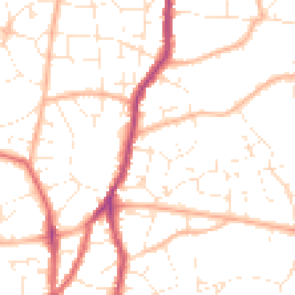 Daytime road noise heatmap for BS15 1PP