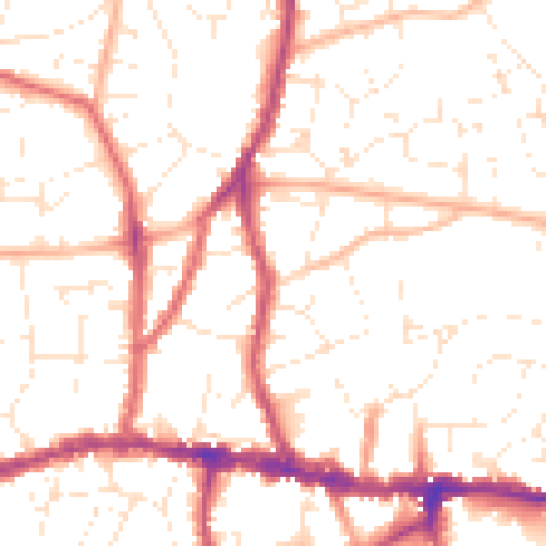 Daytime road noise heatmap for BS15 1SL