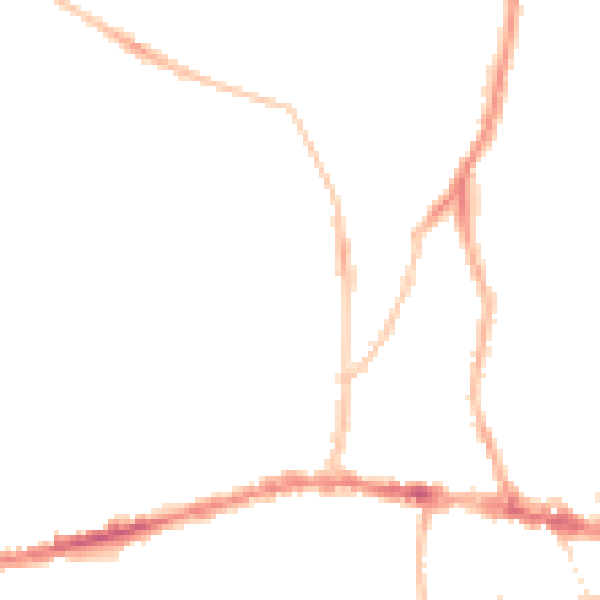 Night-time road noise heatmap for BS15 1TE