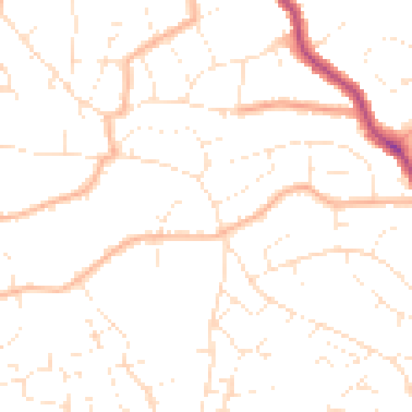 Daytime road noise heatmap for BS15 1XL