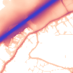 Daytime road noise heatmap for BS16 1DN