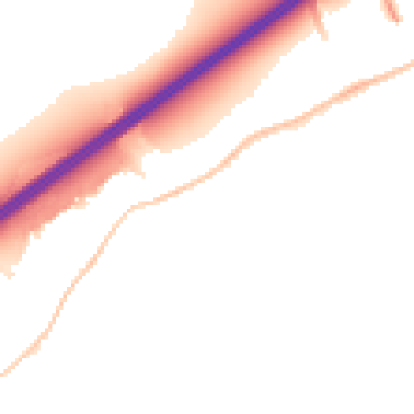 Night-time road noise heatmap for BS16 1EA