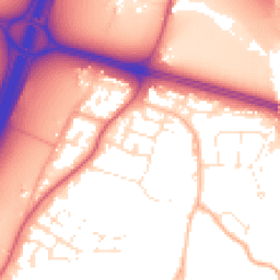 Daytime road noise heatmap for BS16 1PL