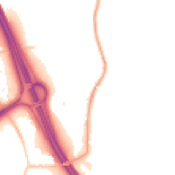 Night-time road noise heatmap for BS16 1SF