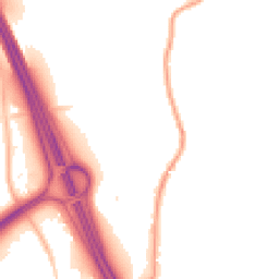 Night-time road noise heatmap for BS16 1SG