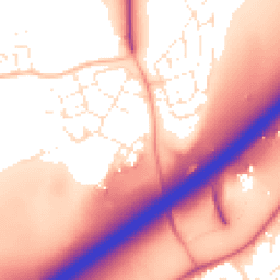 Daytime road noise heatmap for BS16 1WB