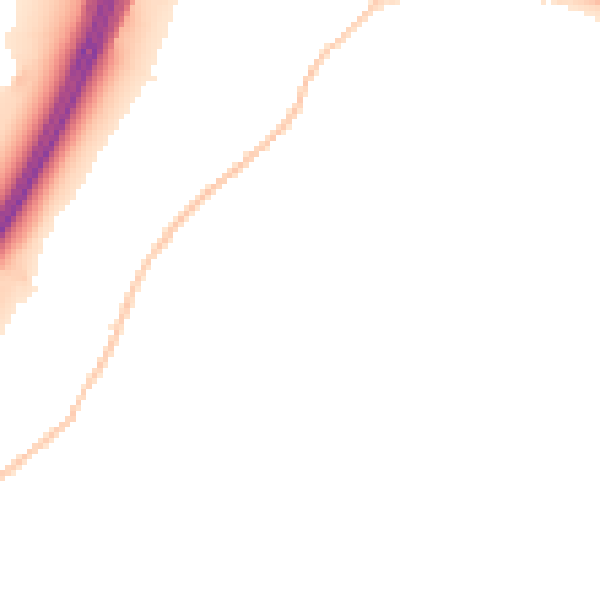 Night-time road noise heatmap for BS16 2GF