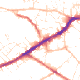 Daytime road noise heatmap for BS16 2LY