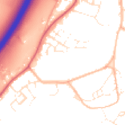Daytime road noise heatmap for BS16 2NS
